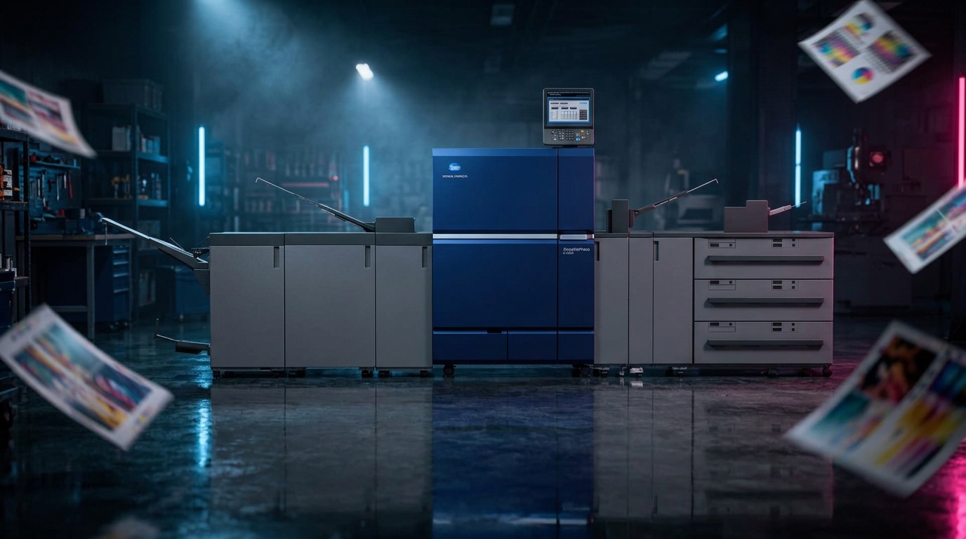 Máquina de impresión digital AccurioPress en la portada de In Situ Gráfica